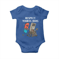 Respect Your Elders Retro Gaming Meme Baby Onesie Funny Gamer Controller 80s - Wonder Print Shop