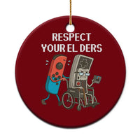 Respect Your Elders Retro Gaming Meme Ceramic Ornament Funny Gamer Controller 80s - Wonder Print Shop
