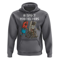 Respect Your Elders Retro Gaming Meme Hoodie Funny Gamer Controller 80s - Wonder Print Shop