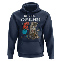 Respect Your Elders Retro Gaming Meme Hoodie Funny Gamer Controller 80s - Wonder Print Shop