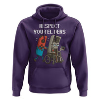 Respect Your Elders Retro Gaming Meme Hoodie Funny Gamer Controller 80s - Wonder Print Shop
