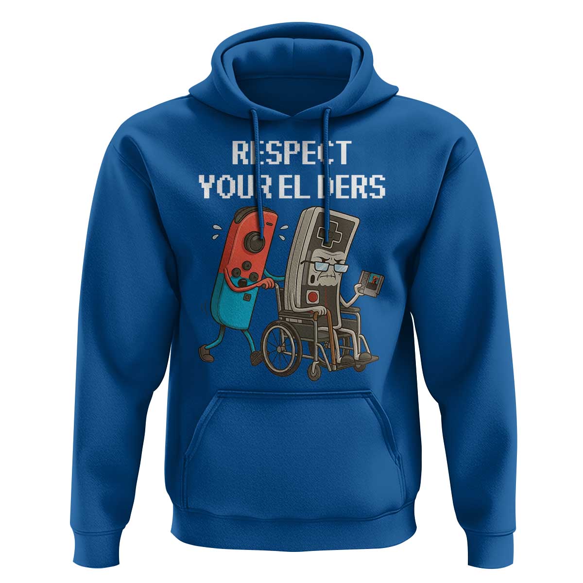 Respect Your Elders Retro Gaming Meme Hoodie Funny Gamer Controller 80s - Wonder Print Shop