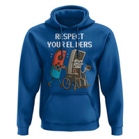 Respect Your Elders Retro Gaming Meme Hoodie Funny Gamer Controller 80s - Wonder Print Shop