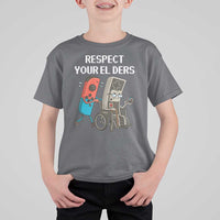 Respect Your Elders Retro Gaming Meme T Shirt For Kid Funny Gamer Controller 80s - Wonder Print Shop