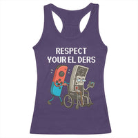 Respect Your Elders Retro Gaming Meme Racerback Tank Top Funny Gamer Controller 80s - Wonder Print Shop