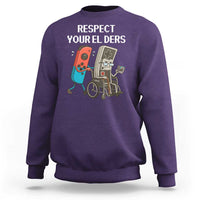 Respect Your Elders Retro Gaming Meme Sweatshirt Funny Gamer Controller 80s - Wonder Print Shop