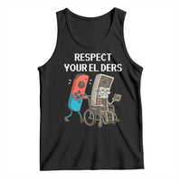 Respect Your Elders Retro Gaming Meme Tank Top Funny Gamer Controller 80s - Wonder Print Shop