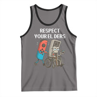 Respect Your Elders Retro Gaming Meme Tank Top Funny Gamer Controller 80s - Wonder Print Shop