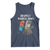 Respect Your Elders Retro Gaming Meme Tank Top Funny Gamer Controller 80s - Wonder Print Shop