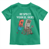 Respect Your Elders Retro Gaming Meme Toddler T Shirt Funny Gamer Controller 80s - Wonder Print Shop