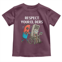 Respect Your Elders Retro Gaming Meme Toddler T Shirt Funny Gamer Controller 80s - Wonder Print Shop