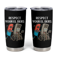 Respect Your Elders Retro Gaming Meme Tumbler Cup Funny Gamer Controller 80s - Wonder Print Shop