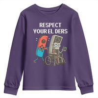 Respect Your Elders Retro Gaming Meme Youth Sweatshirt Funny Gamer Controller 80s - Wonder Print Shop