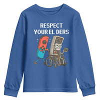 Respect Your Elders Retro Gaming Meme Youth Sweatshirt Funny Gamer Controller 80s - Wonder Print Shop