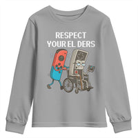 Respect Your Elders Retro Gaming Meme Youth Sweatshirt Funny Gamer Controller 80s - Wonder Print Shop