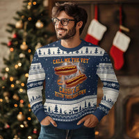 Call Me the Vet Offensive Hot Dog Meme Ugly Christmas Sweater I Be Putting These Dogs Down Funny Glizzy Globber - Wonder Print Shop