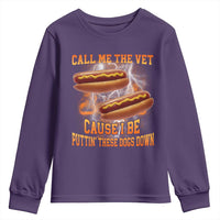 Call Me the Vet Offensive Hot Dog Meme Youth Sweatshirt I Be Putting These Dogs Down Funny Glizzy Globber - Wonder Print Shop