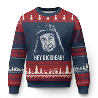 Hey Dckhead Grumpy Old Man Humor Ugly Christmas Sweater Jerk Sarcastic Comedy