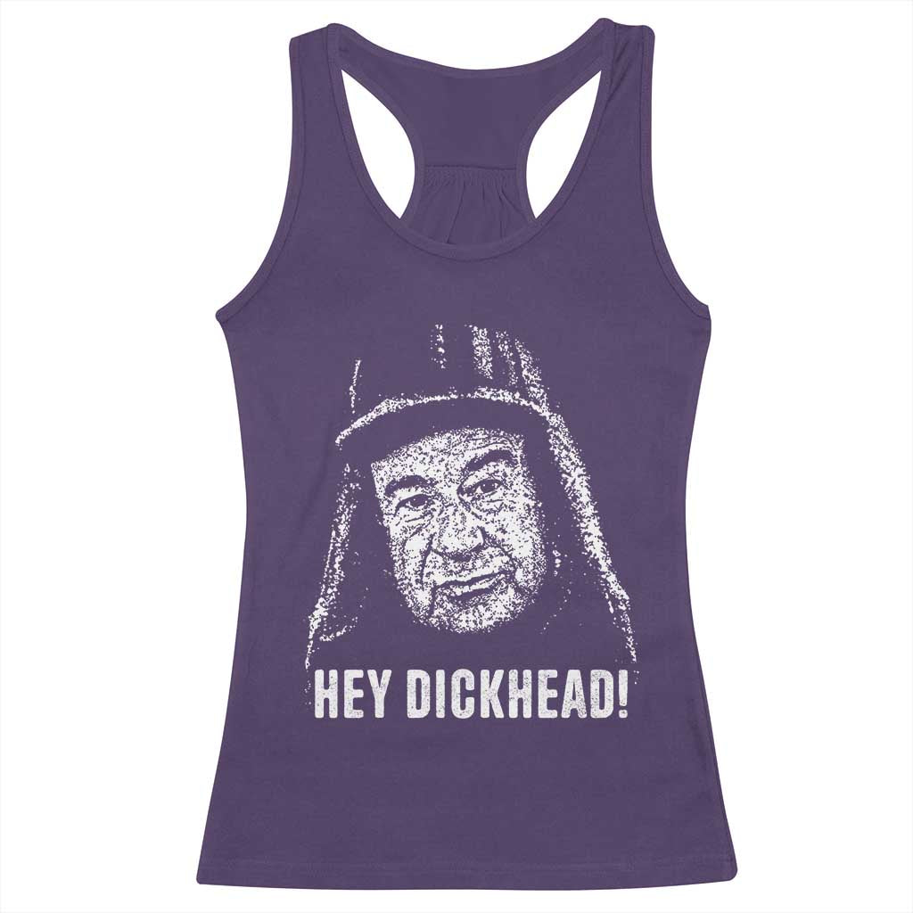 Hey Dckhead Grumpy Old Man Humor Racerback Tank Top Jerk Sarcastic Comedy