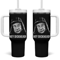 Hey Dckhead Grumpy Old Man Humor Tumbler With Handle Jerk Sarcastic Comedy
