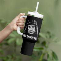 Hey Dckhead Grumpy Old Man Humor Tumbler With Handle Jerk Sarcastic Comedy
