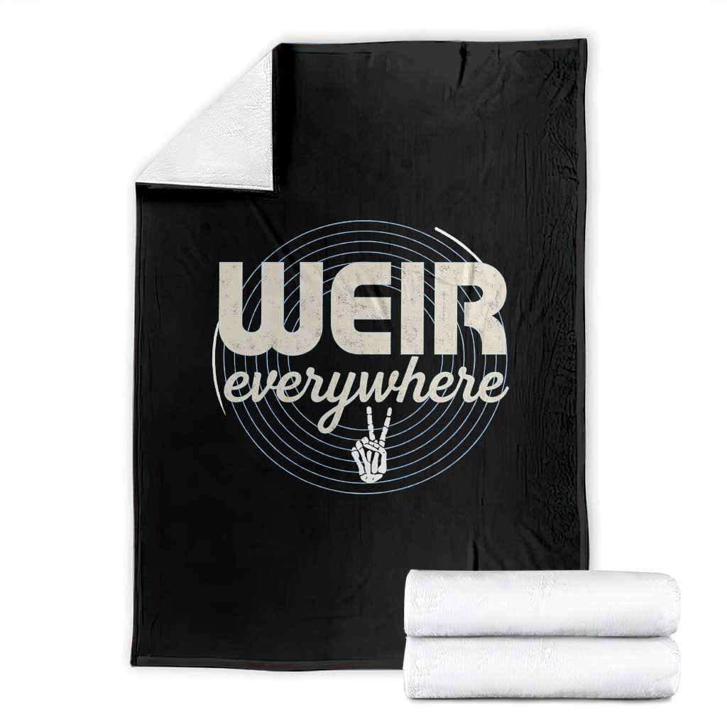 Weir Everywhere Retro Tribute Throw Blanket Psychedelic Peace and Music Culture