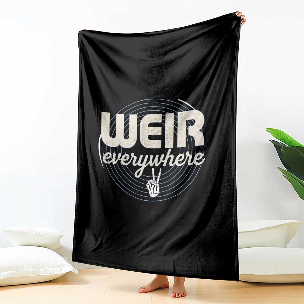 Weir Everywhere Retro Tribute Throw Blanket Psychedelic Peace and Music Culture