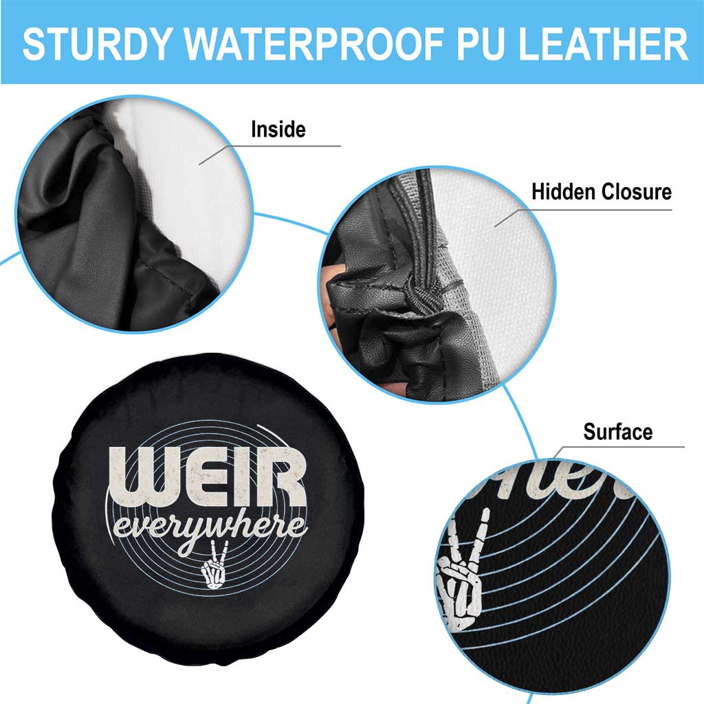 Weir Everywhere Retro Tribute Spare Tire Cover Psychedelic Peace and Music Culture