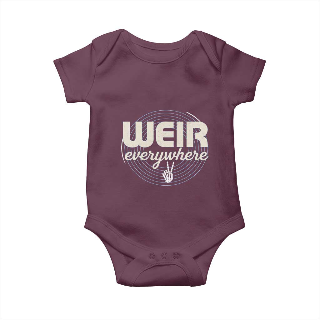 Weir Everywhere Retro Tribute Baby Onesie Psychedelic Peace and Music Culture