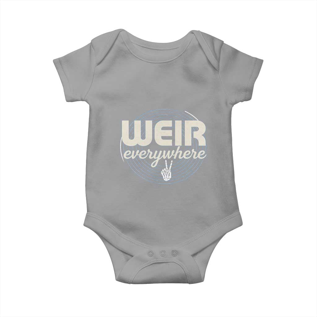 Weir Everywhere Retro Tribute Baby Onesie Psychedelic Peace and Music Culture