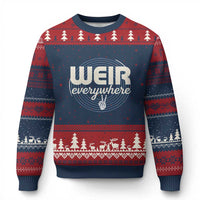 Weir Everywhere Retro Tribute Ugly Christmas Sweater Psychedelic Peace and Music Culture