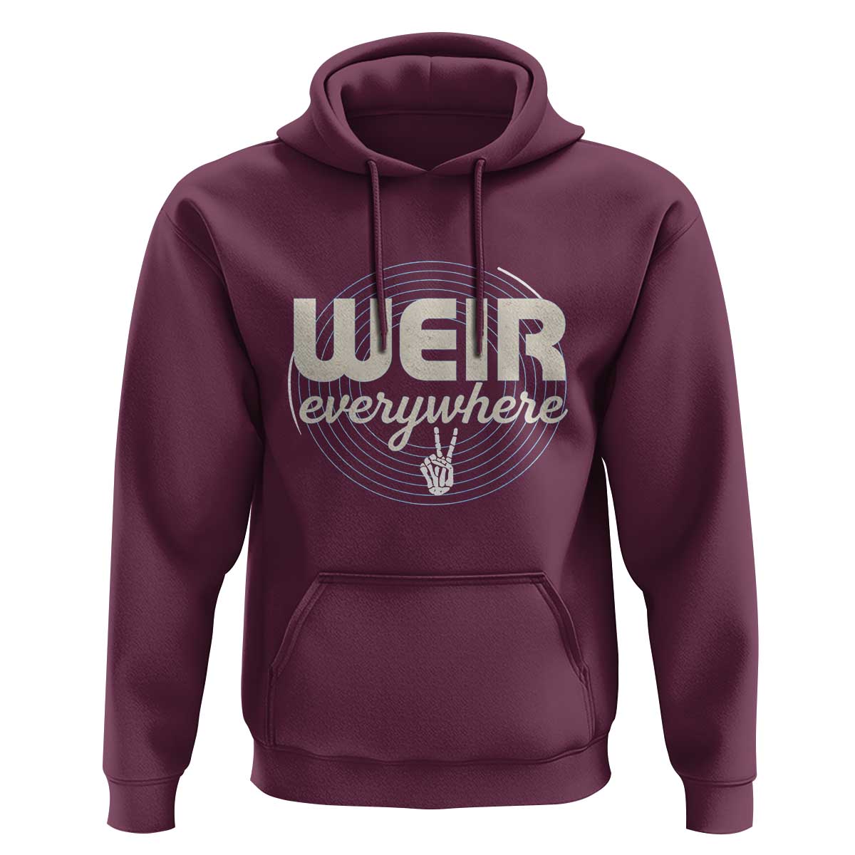 Weir Everywhere Retro Tribute Hoodie Psychedelic Peace and Music Culture
