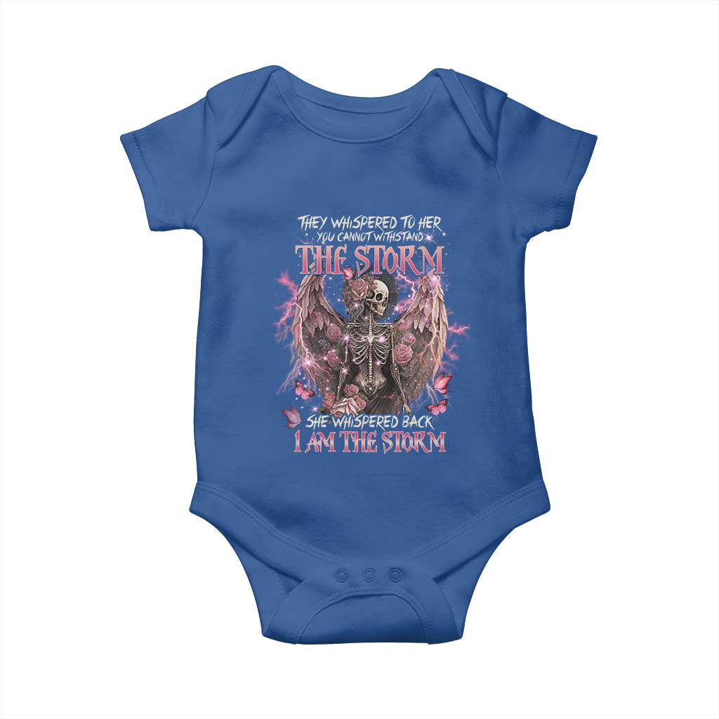 Gothic Skeleton Fairy Baby Onesie She Whispered Back I Am The Storm Dark Angel