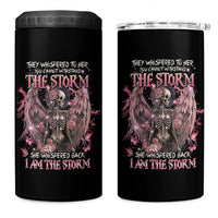 Gothic Skeleton Fairy 4 in 1 Can Cooler Tumbler She Whispered Back I Am The Storm Dark Angel