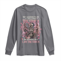 Gothic Skeleton Fairy Long Sleeve Shirt She Whispered Back I Am The Storm Dark Angel