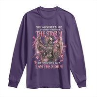 Gothic Skeleton Fairy Long Sleeve Shirt She Whispered Back I Am The Storm Dark Angel