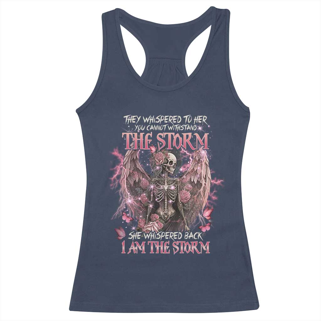 Gothic Skeleton Fairy Racerback Tank Top She Whispered Back I Am The Storm Dark Angel