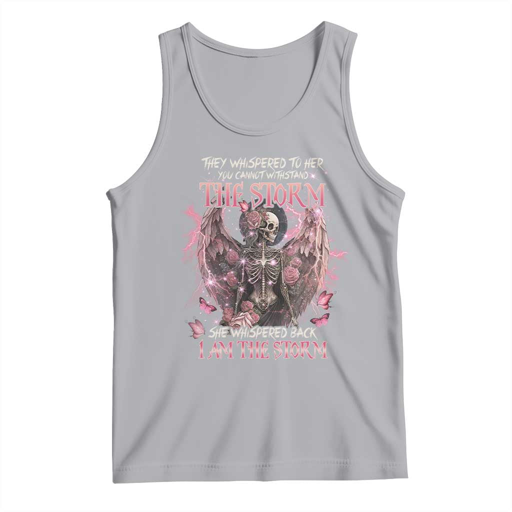 Gothic Skeleton Fairy Tank Top She Whispered Back I Am The Storm Dark Angel