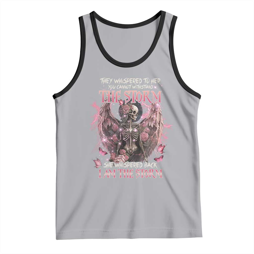 Gothic Skeleton Fairy Tank Top She Whispered Back I Am The Storm Dark Angel