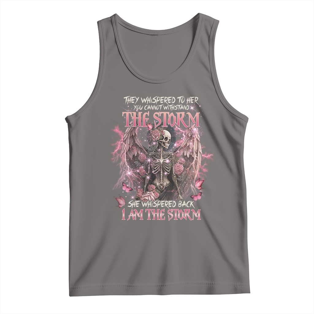 Gothic Skeleton Fairy Tank Top She Whispered Back I Am The Storm Dark Angel