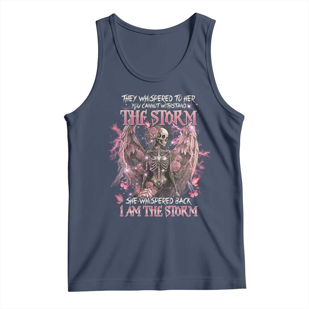 Gothic Skeleton Fairy Tank Top She Whispered Back I Am The Storm Dark Angel