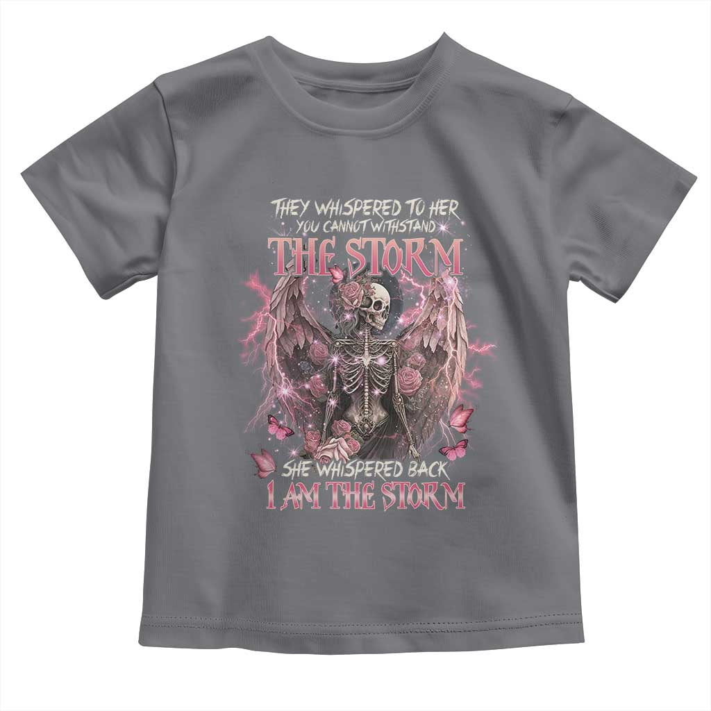 Gothic Skeleton Fairy Toddler T Shirt She Whispered Back I Am The Storm Dark Angel