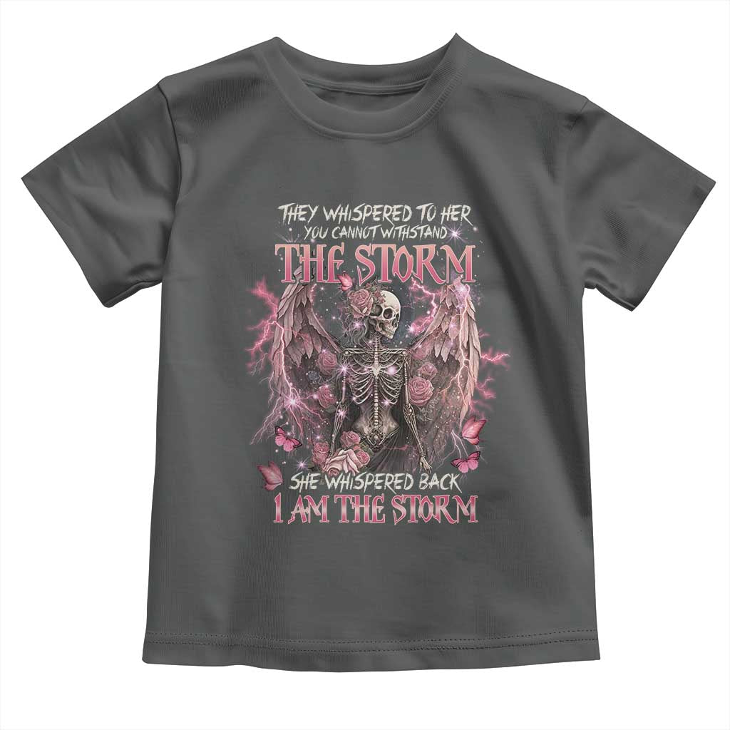 Gothic Skeleton Fairy Toddler T Shirt She Whispered Back I Am The Storm Dark Angel