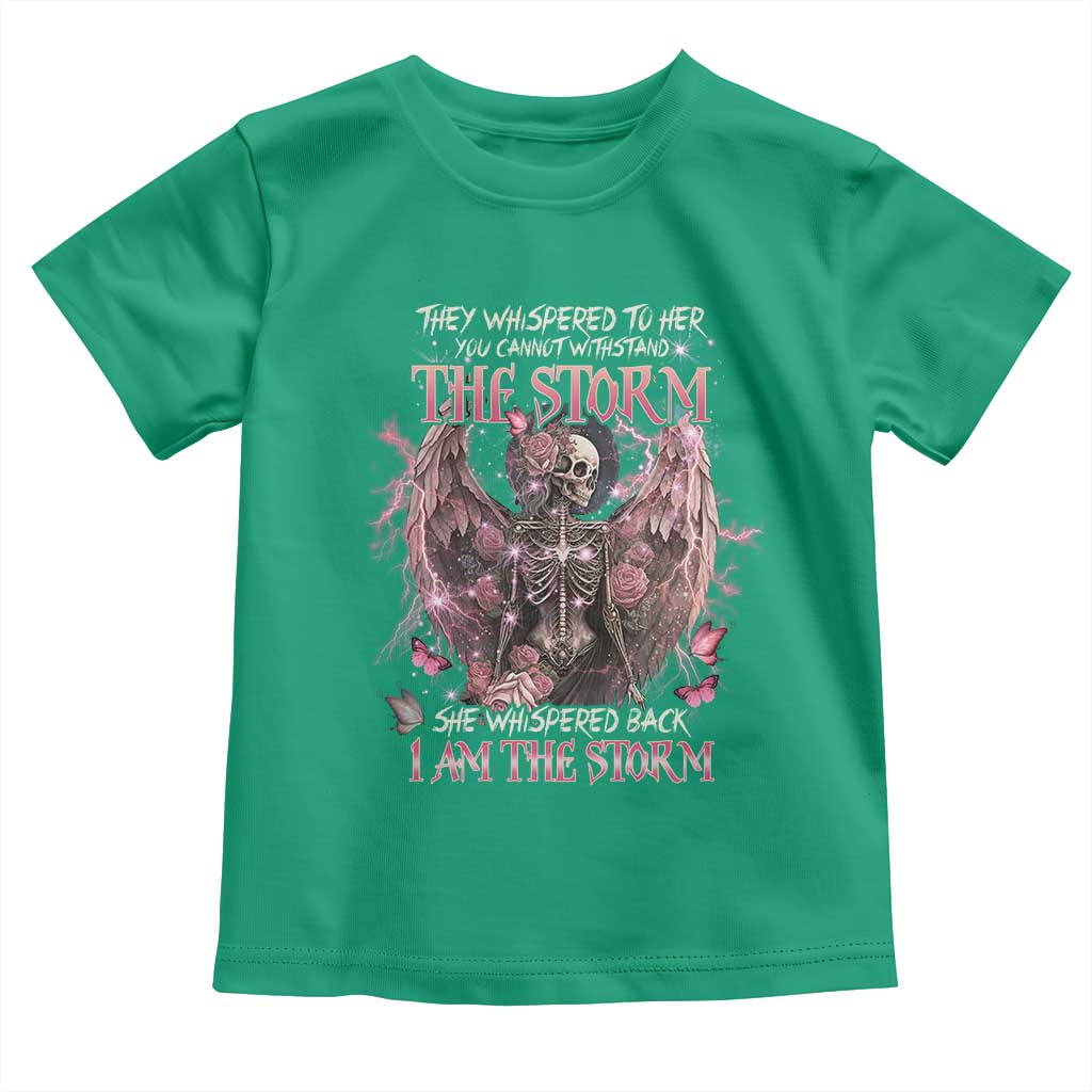 Gothic Skeleton Fairy Toddler T Shirt She Whispered Back I Am The Storm Dark Angel