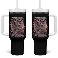 Gothic Skeleton Fairy Tumbler With Handle She Whispered Back I Am The Storm Dark Angel