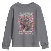Gothic Skeleton Fairy Youth Sweatshirt She Whispered Back I Am The Storm Dark Angel