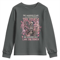 Gothic Skeleton Fairy Youth Sweatshirt She Whispered Back I Am The Storm Dark Angel