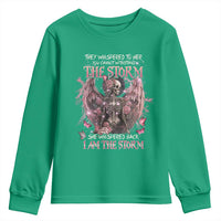 Gothic Skeleton Fairy Youth Sweatshirt She Whispered Back I Am The Storm Dark Angel
