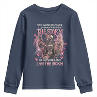 Gothic Skeleton Fairy Youth Sweatshirt She Whispered Back I Am The Storm Dark Angel