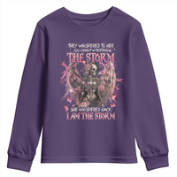 Gothic Skeleton Fairy Youth Sweatshirt She Whispered Back I Am The Storm Dark Angel